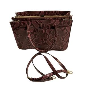 Antonio Melani Snakeskin Bebe 3.0 Satchel Purple